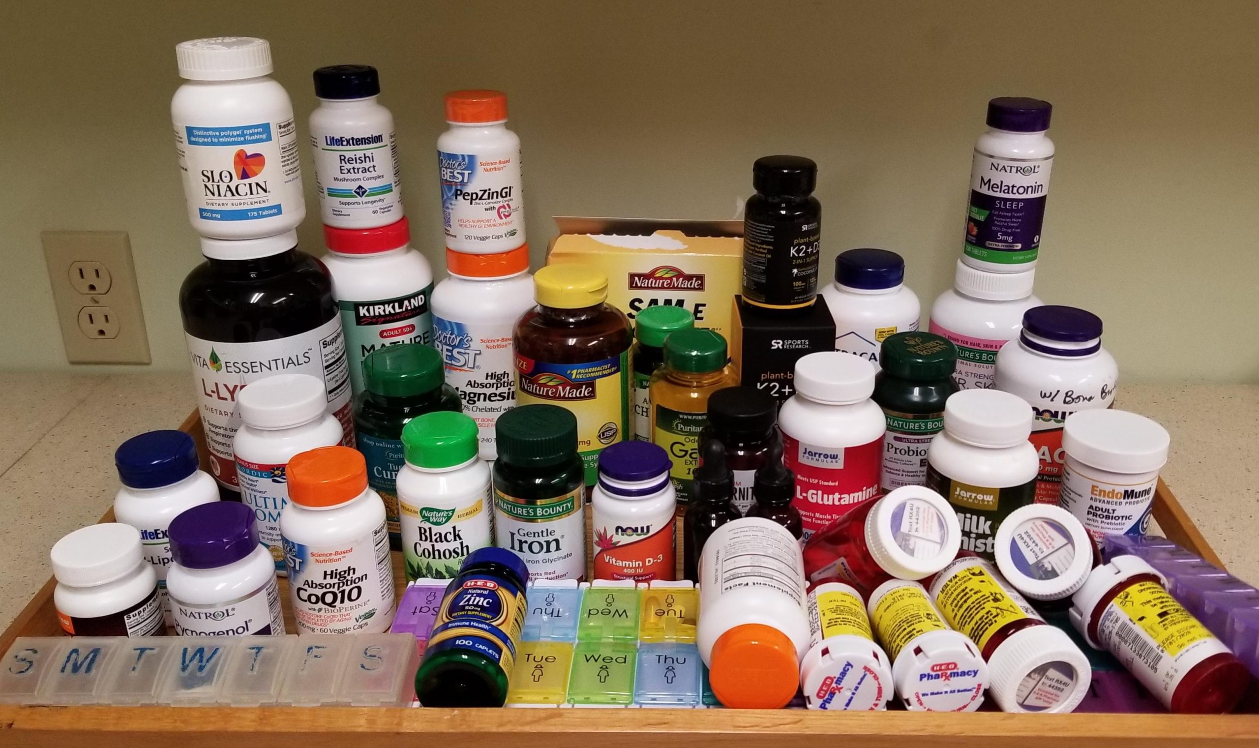 Large quantity of supplements taken for autoimmune condition